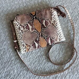 A New Day Vegan Faux Snakeskin Python Small Crossbody Bag Purse
